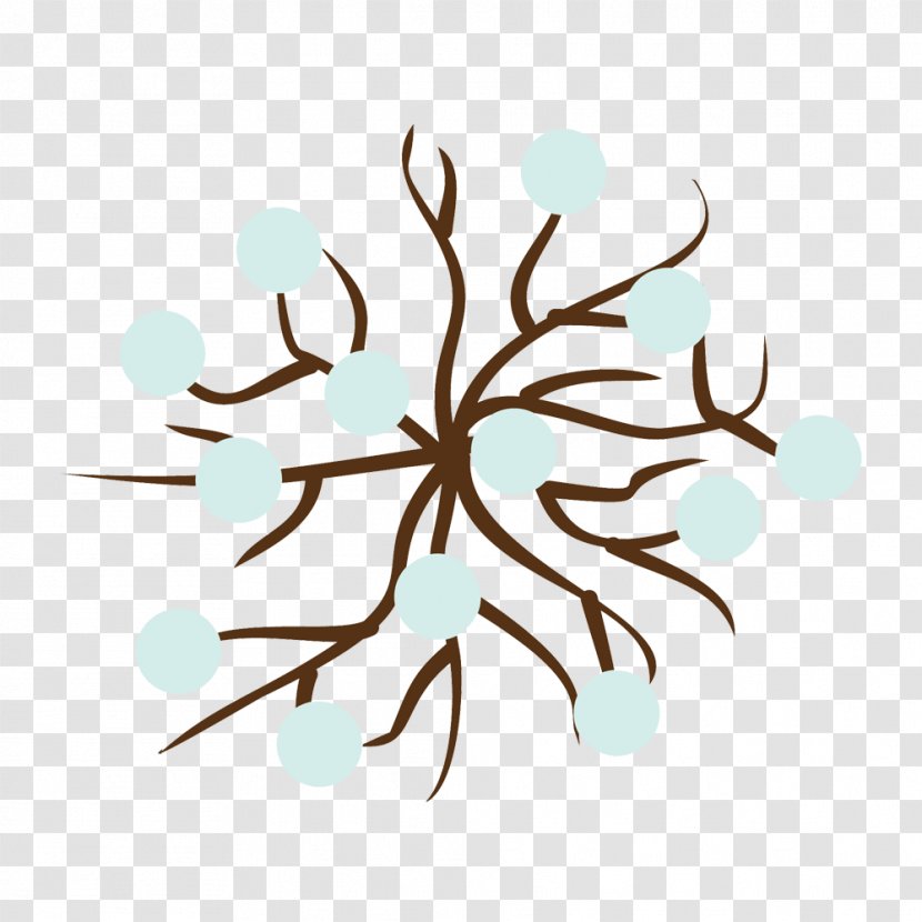 Twig Clip Art - Flower - Pale Blue Dot Simple Pen Branches Of Trees Transparent PNG