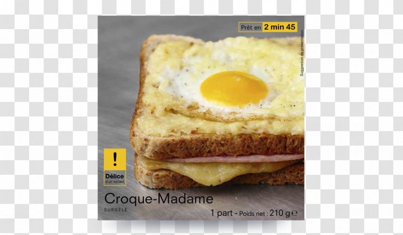 Toast Breakfast Sandwich Recipe - Croque-monsieur Transparent PNG
