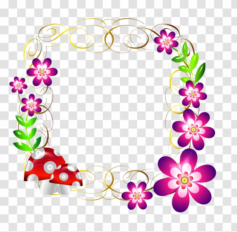 Floral Design Picture Frames Cut Flowers Body Jewellery Transparent PNG