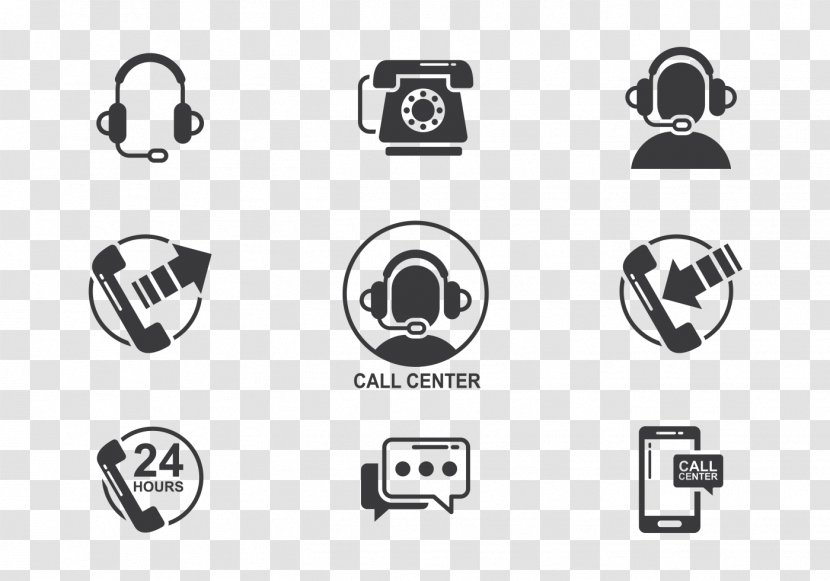 Call Icon - Black And White Transparent PNG