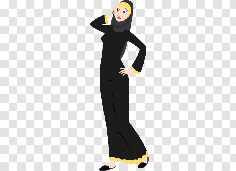 Hijab Vector Graphics Clip Art Illustration Woman - Black - Stock Photography Transparent PNG