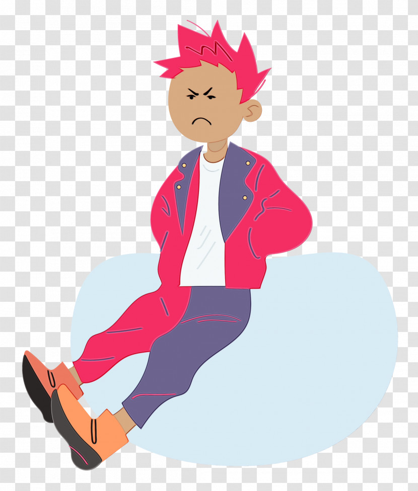 Cartoon Joint Character Male Sitting Transparent PNG