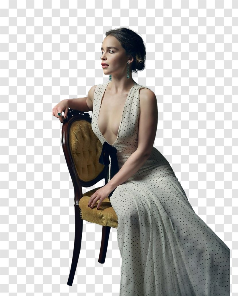 Emilia Clarke Daenerys Targaryen Game Of Thrones Vanity Fair Oscar Party - Dress Transparent PNG