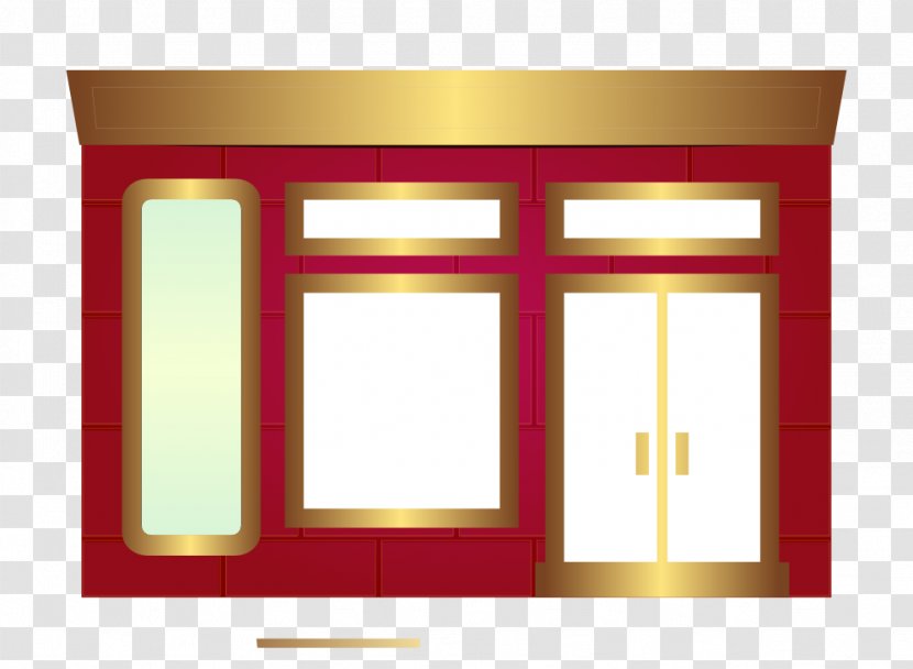 Storefront Window Clip Art - Picture Frame - Store Transparent PNG