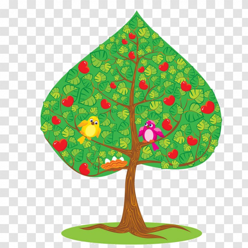 Tree Summer Clip Art - Christmas Ornament - Cartoon Apple Transparent PNG