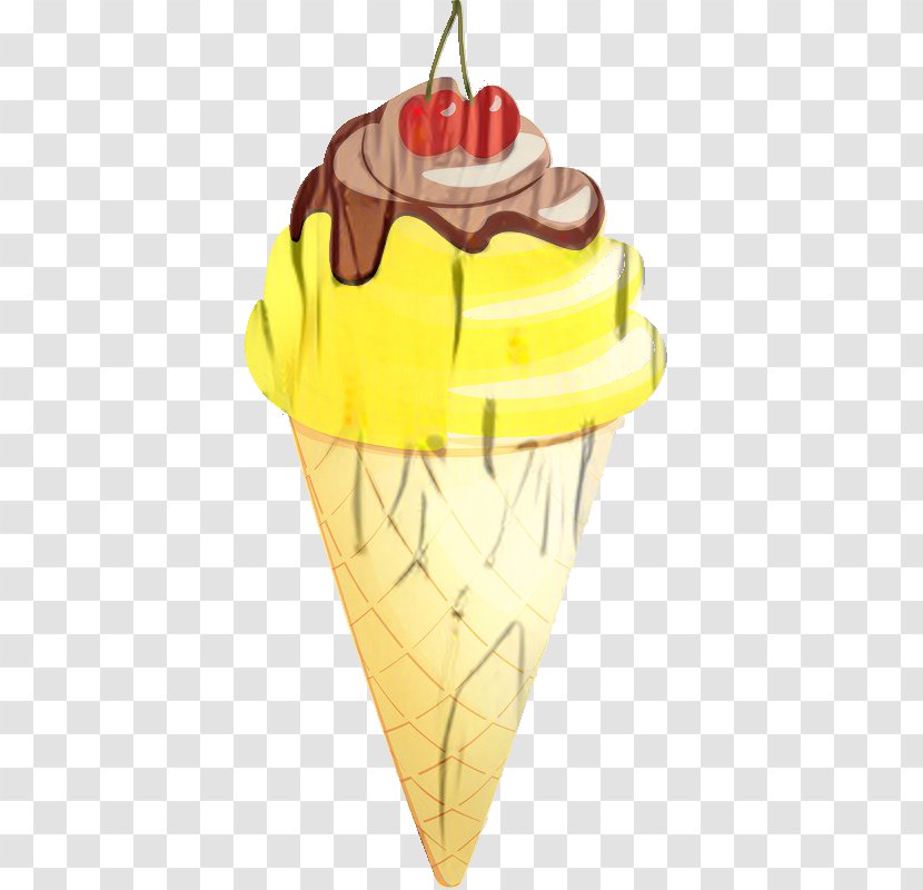 Ice Cream Cones Yellow Product Design - Food Transparent PNG