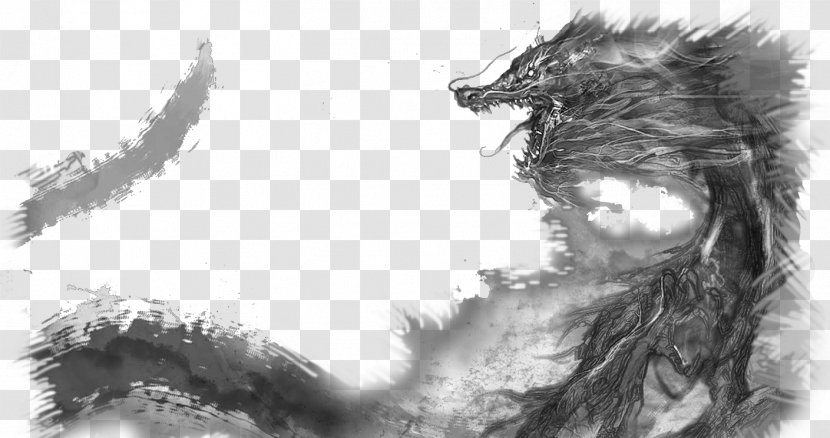 Chinese Dragon Ink Brush Inkstick - Black Dragon-shaped Mouth Videos Transparent PNG