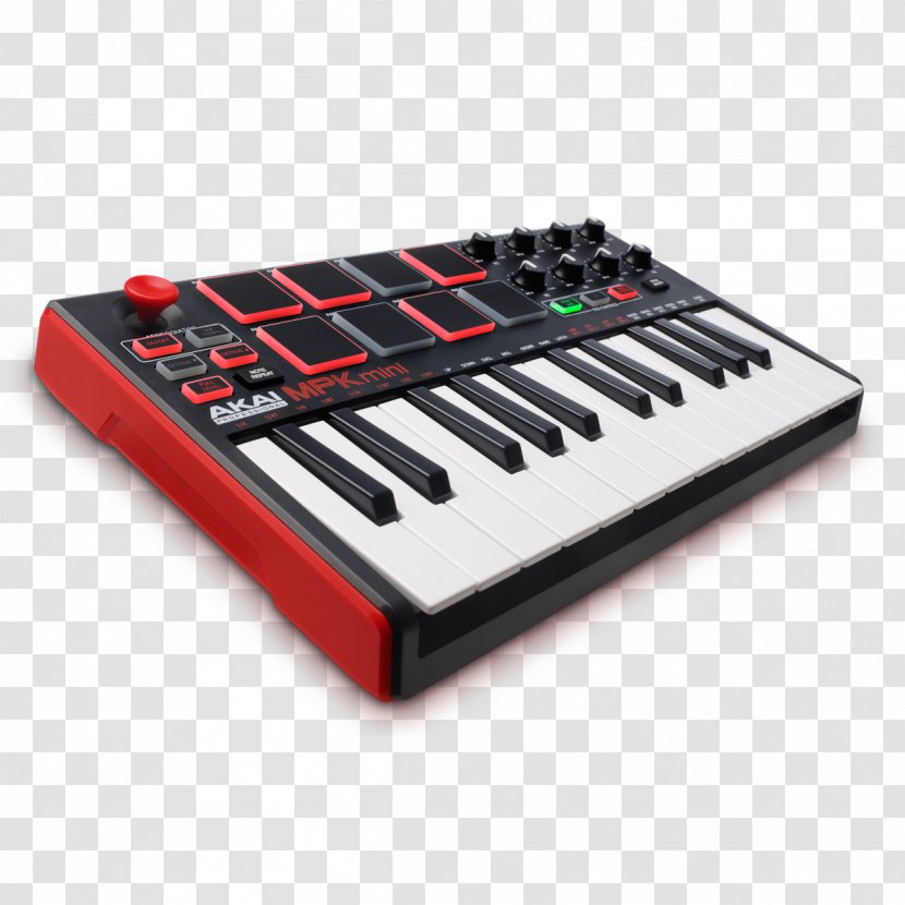 Computer Keyboard Akai Professional MPK Mini MKII MIDI Controllers - Synthesizer - USB Transparent PNG