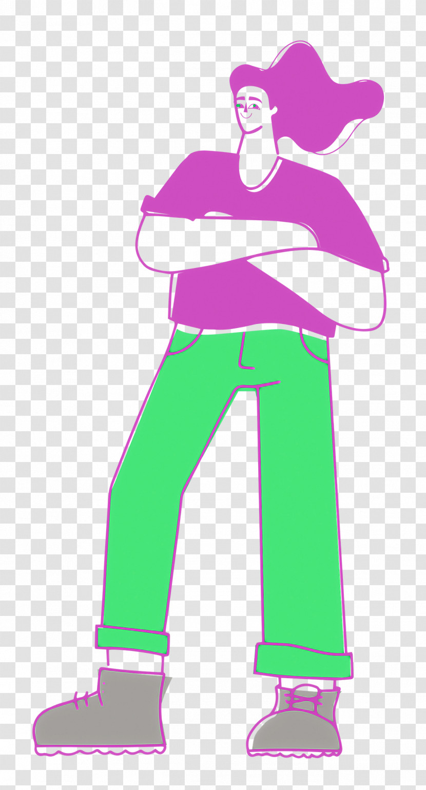 Girl Standing Transparent PNG