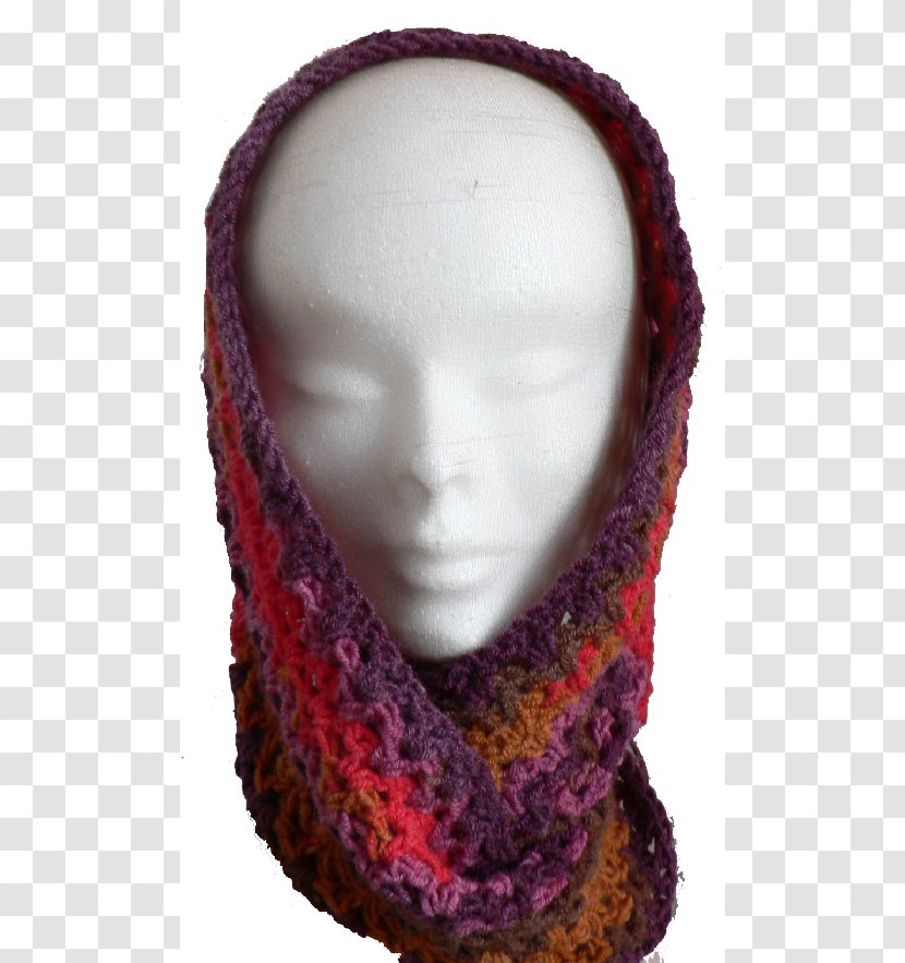 Scarf Crochet Neck Wool - Magenta - Multico Transparent PNG