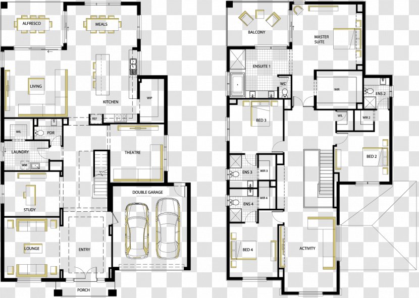 Floor Plan Furniture Product Design Line Angle - Area - Attic Transparent PNG