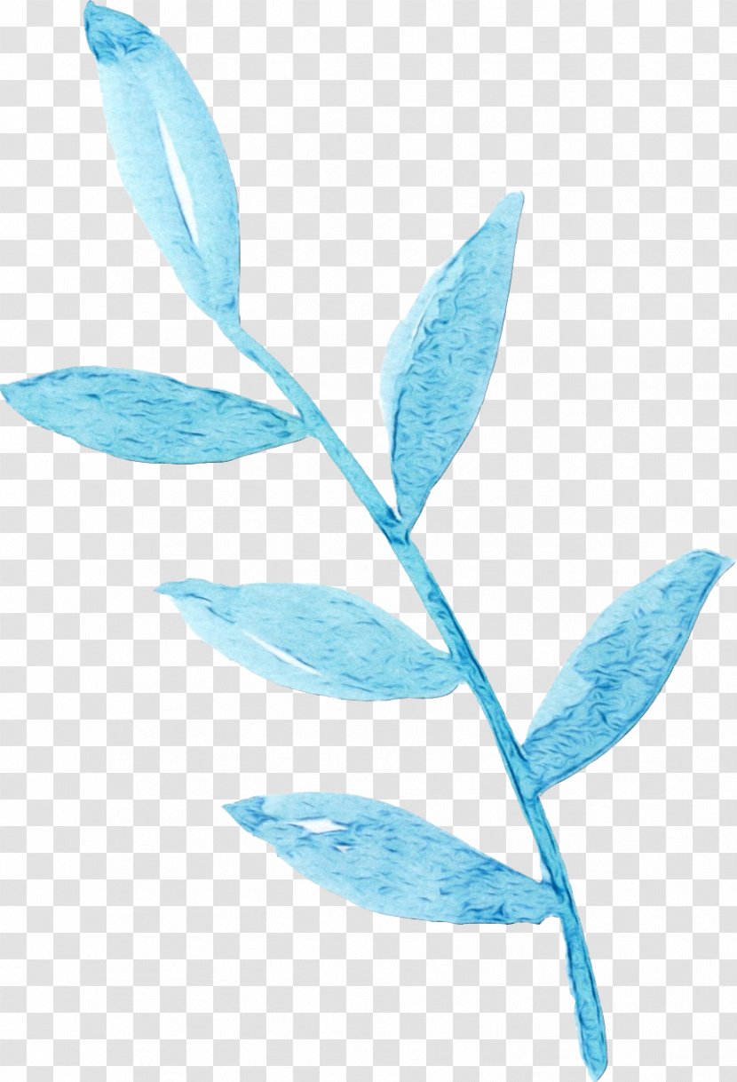 Watercolor Flower Background - Turquoise Transparent PNG