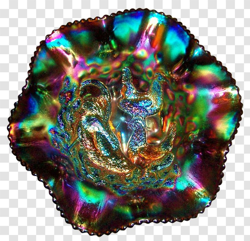 Carnival Glass Bowl Urn Organism - Blue Six Transparent PNG