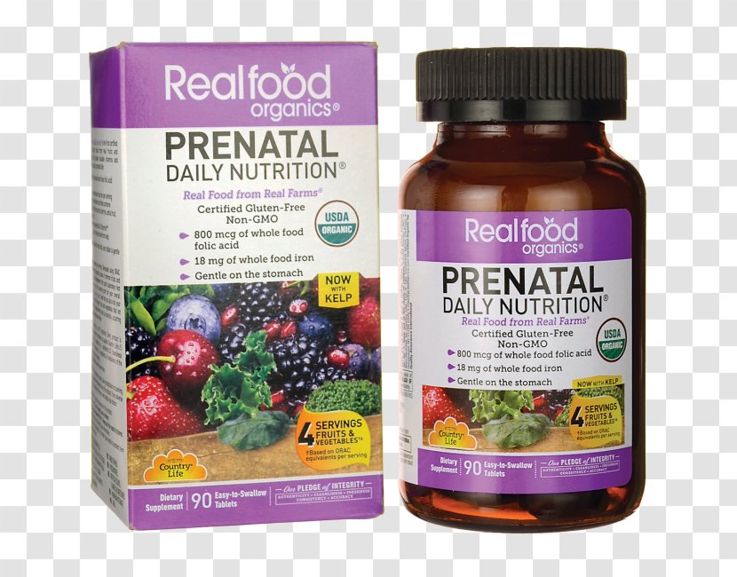 Organic Food Nutrient Multivitamin Prenatal Vitamins - Plant - Tablet Transparent PNG