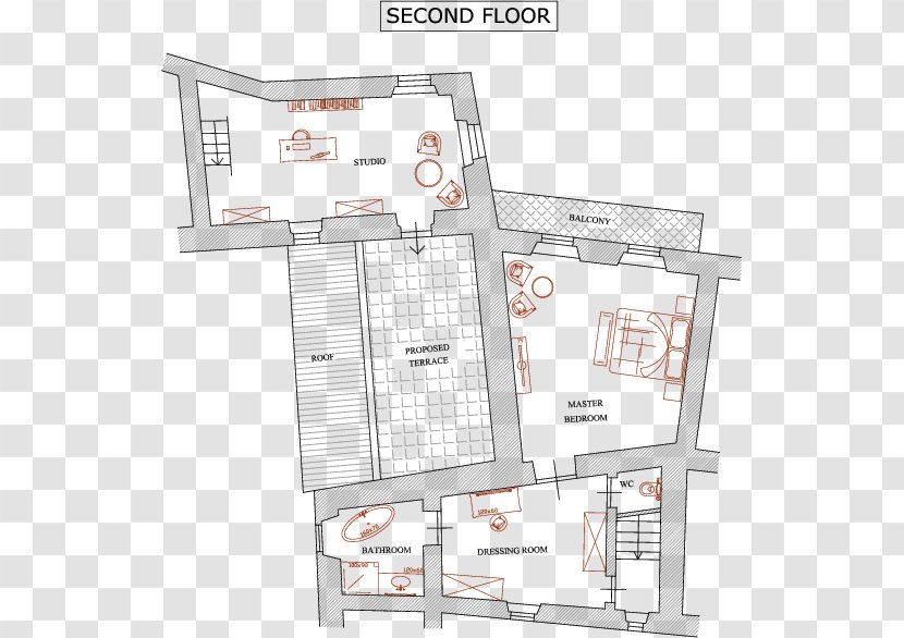 Floor Plan Line Angle - Elevation Transparent PNG