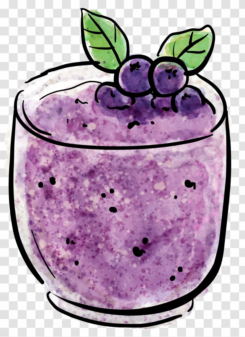 Smoothie Milkshake Euclidean Vector Blueberry - Berry Transparent PNG