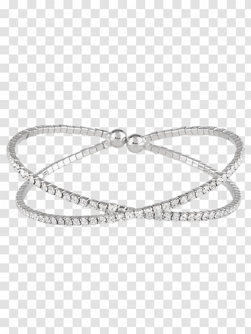 Charm Bracelet Bangle Silver Jewellery - Sterling - Double Loop Necklace Transparent PNG