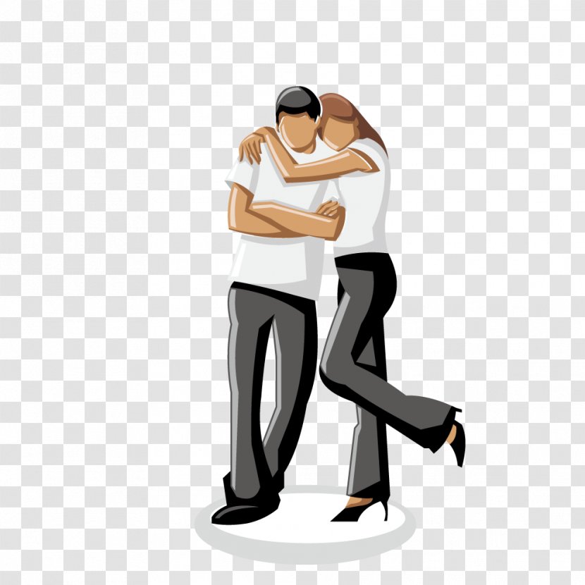 Love Boyfriend - Frame - Neck Couple Hugging Her Transparent PNG