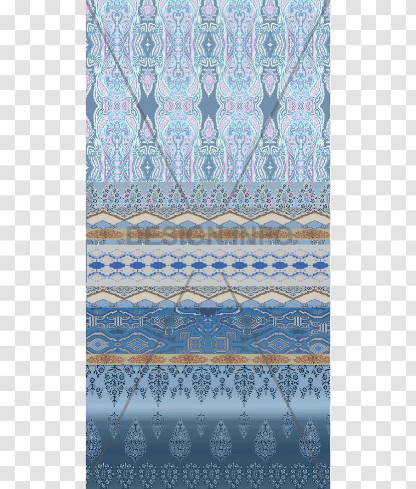 Paisley - Blue - Symmetry Transparent PNG