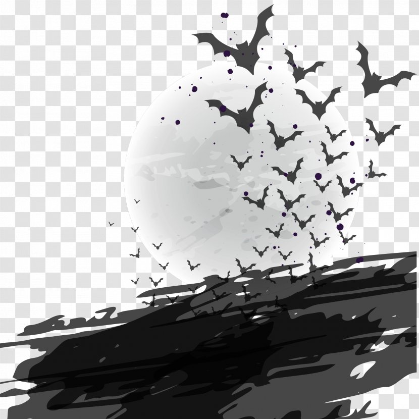 Bat Halloween Flight Illustration - Photography - Elements Transparent PNG