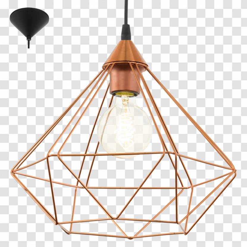 Edison Screw Lighting Pendant Light Copper - Metal - Tiffany Ceiling Lamps Transparent PNG