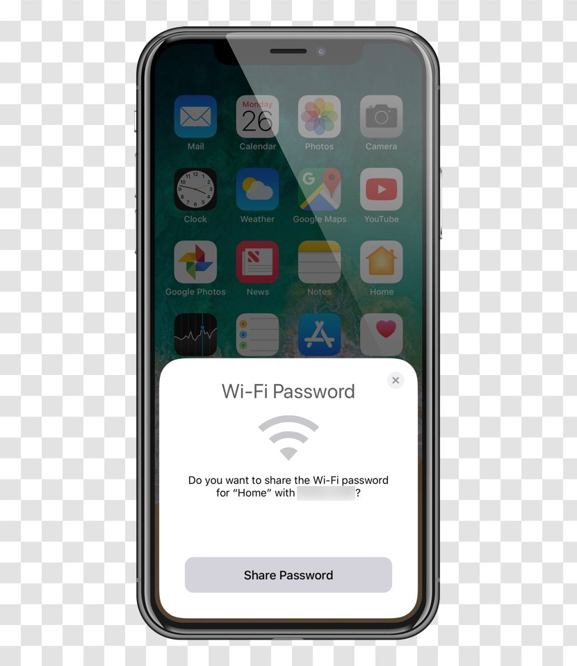 Apple IPhone 8 Plus X 7 6S - Cellular Network - Wifi Password Transparent PNG