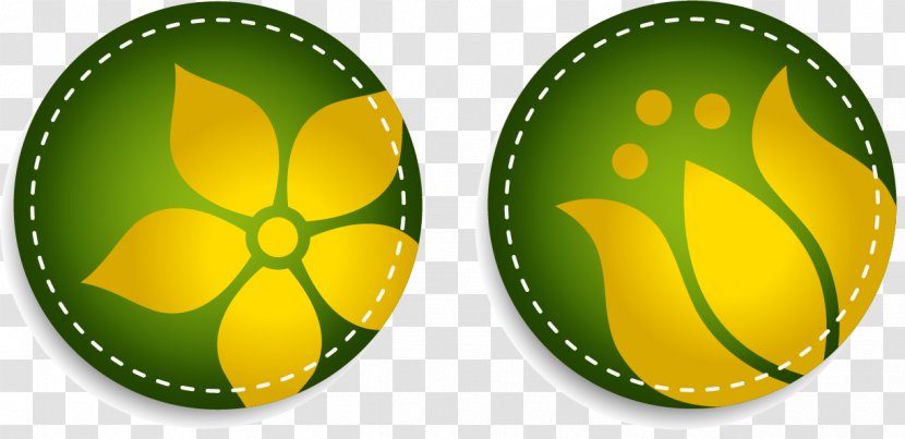 Elements, Hong Kong Circle - Logo - Lotus Round Label Vector Elements Transparent PNG
