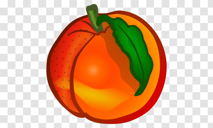 Nectarine Clip Art - Local Food - Peach Clipart Transparent PNG