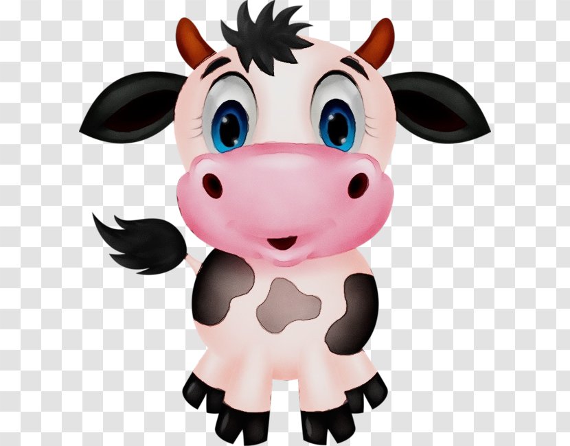 Cartoon Animated Clip Art Bovine Snout - Dairy Cow Fictional Character Transparent PNG