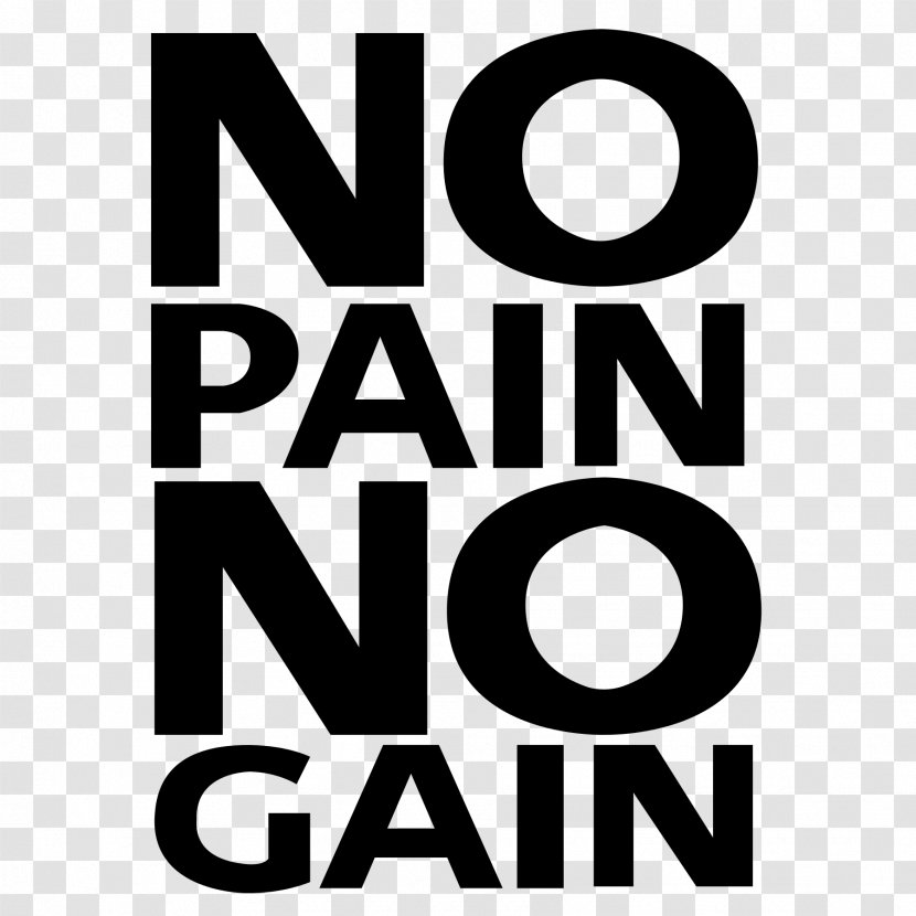 No Pain, Gain T-shirt Knee Pain Suffering Exercise - Text Transparent PNG