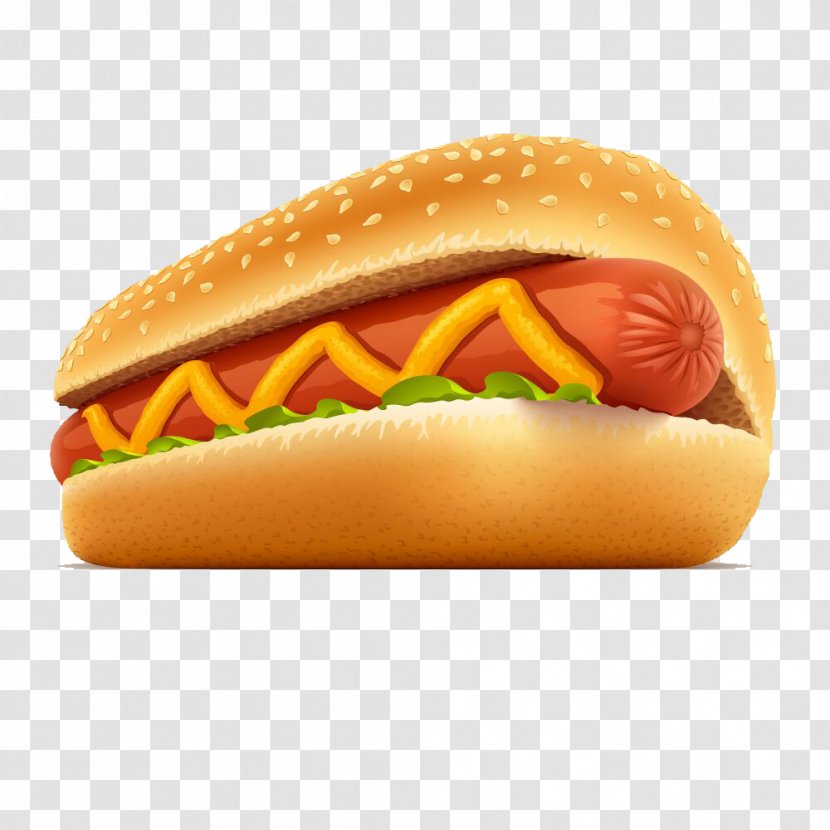 Hot Dog Hamburger Fast Food Sausage Roll - Bun - Renderings Transparent PNG