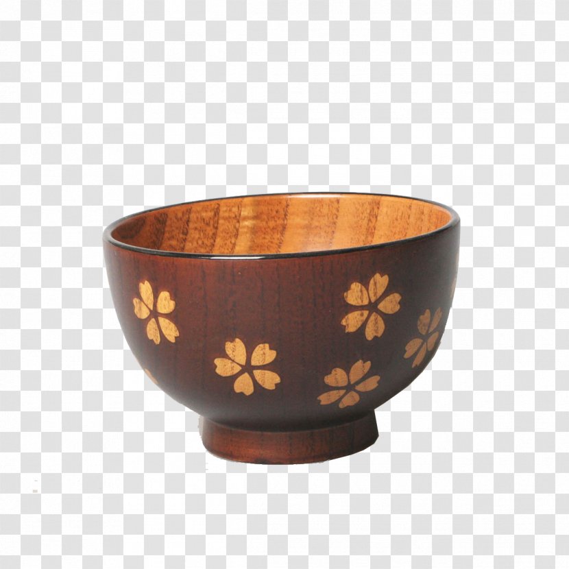 Bowl Ceramic - Wood - Cherry Transparent PNG