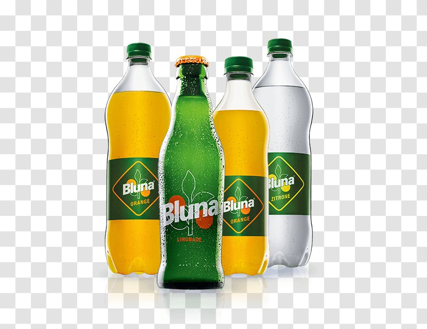 Bluna Fizzy Drinks Glass Bottle Beer Lemonade - Orange Soda Transparent PNG