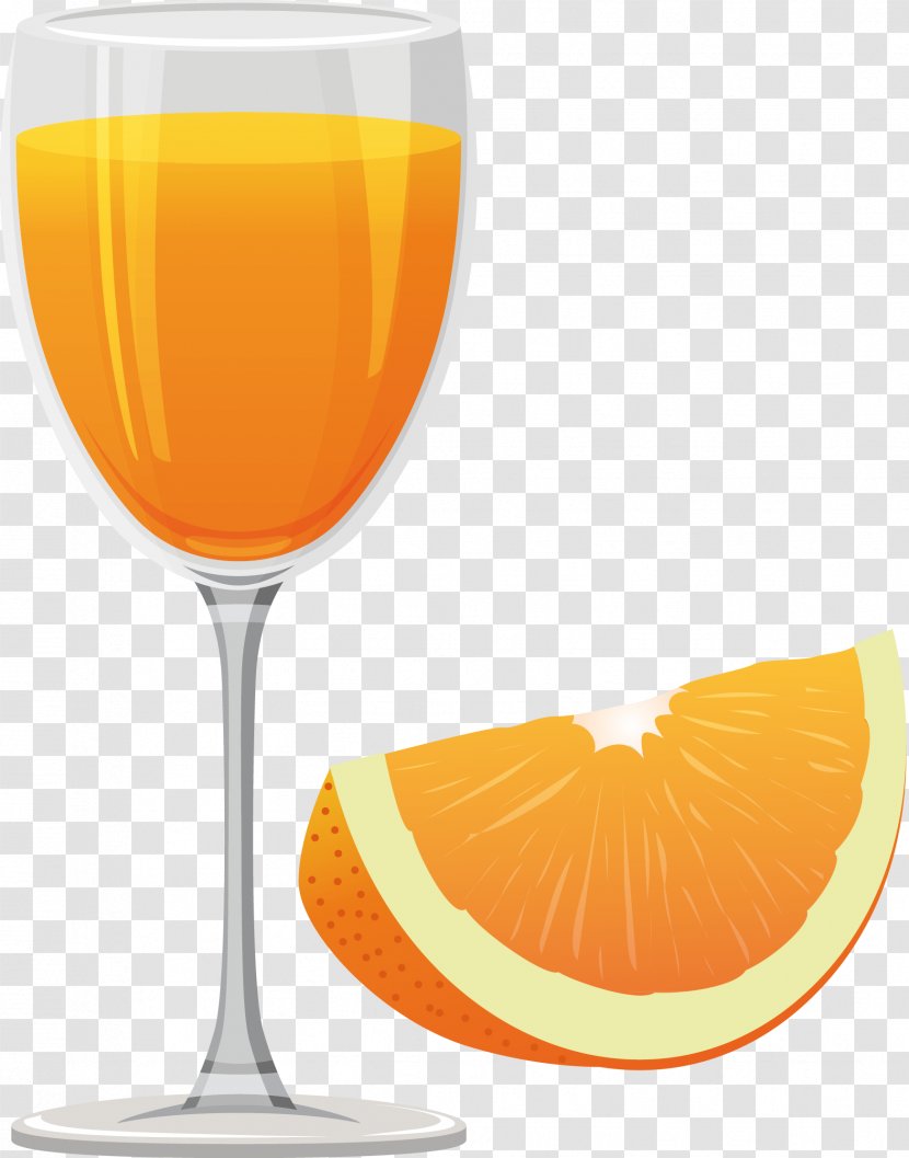 Orange Juice Cocktail - Wine Glass Transparent PNG