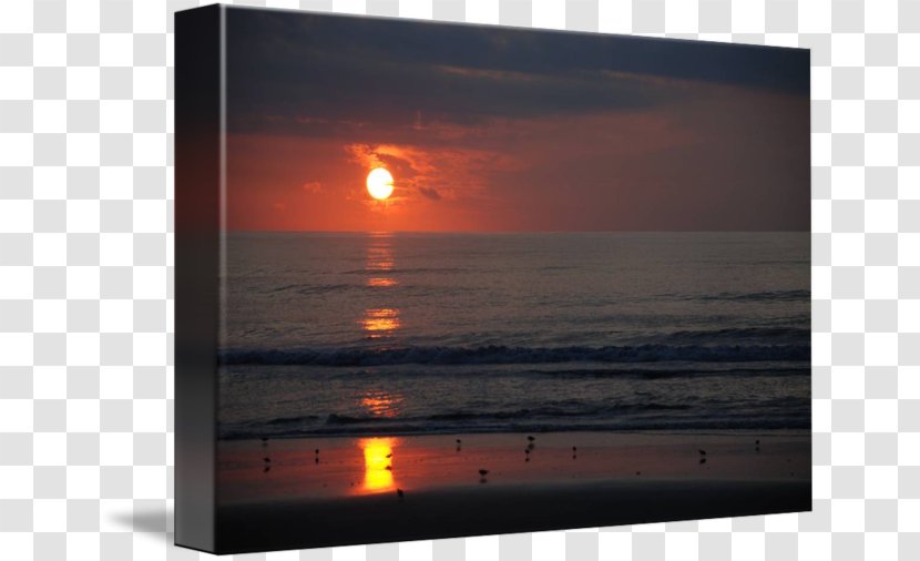 Sea Isle City Shore Gallery Wrap Horizon - Sunrise At Transparent PNG