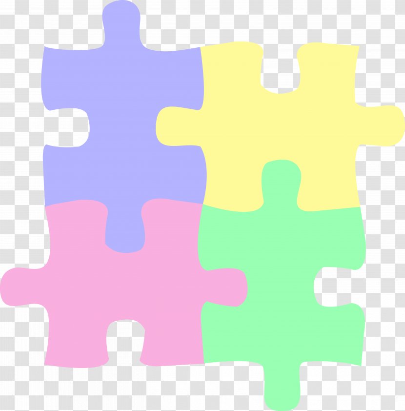 Jigsaw Puzzles World Autism Awareness Day Autistic Spectrum Disorders Clip Art - Pastel Transparent PNG