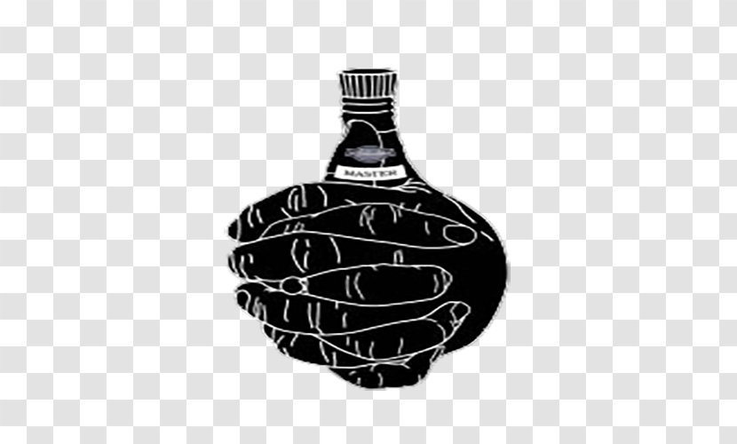 Illustration - Monochrome - Hold The Bottle Transparent PNG