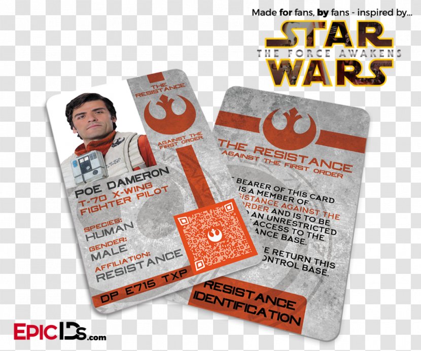 Leia Organa Finn Poe Dameron General Hux Chewbacca - ID Card Mockup Transparent PNG