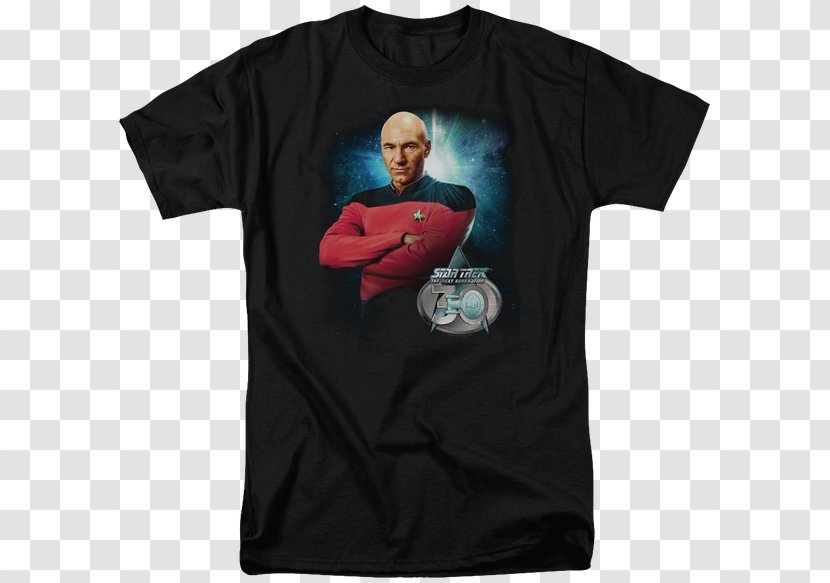 T-shirt Oscar The Grouch Jean-Luc Picard Sleeve - Longsleeved Tshirt Transparent PNG