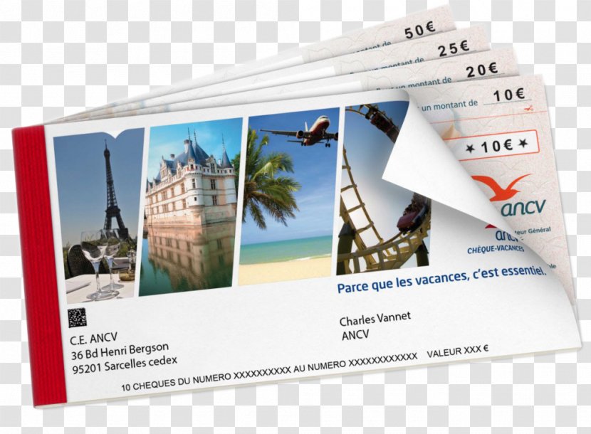 Chèque-vacances Cheque Comité D'entreprise Tourisme Social Civil Service - Payment - Vacances Transparent PNG