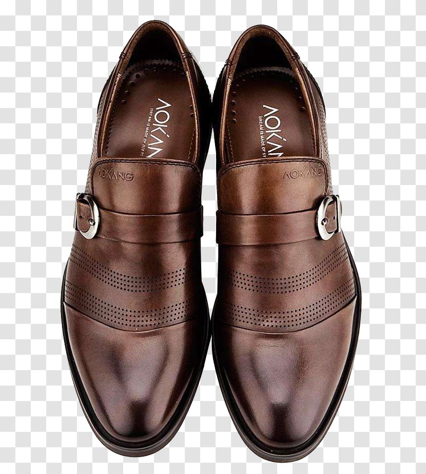 Slip-on Shoe Leather Dress Polish - Foot - Deep Brown Men's Business Shoes Transparent PNG