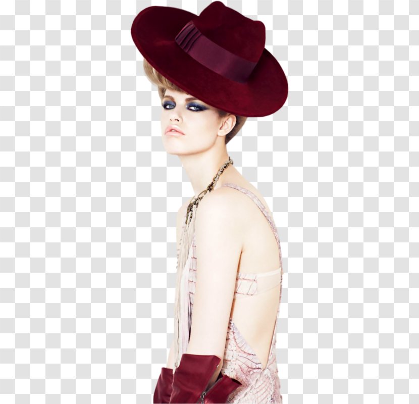 Hailey Clauson Fedora Fashion - Magenta Transparent PNG