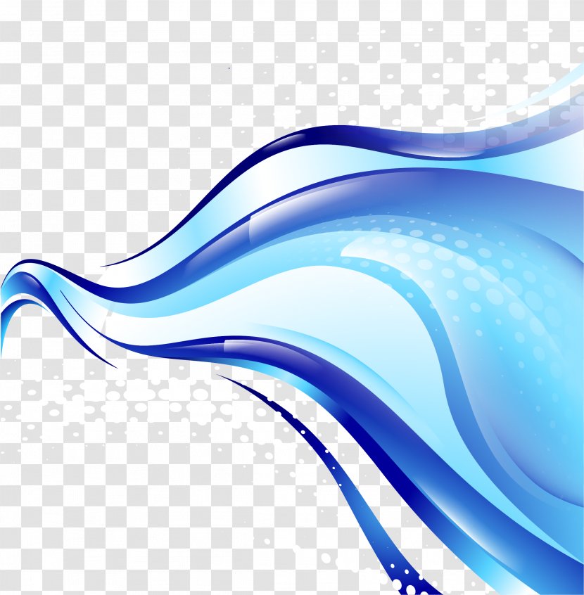 Wind Wave Euclidean Vector - Blue Decoration Transparent PNG