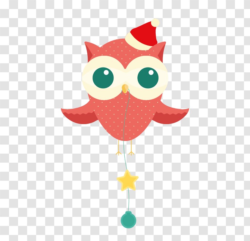 Owl Christmas Dress Up - Red Transparent PNG
