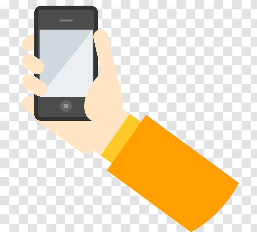 Smartphone Mobile Phone Gesture Telephone Service - Yellow - Hand Transparent PNG