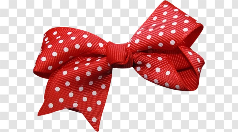 Shoelace Knot Red Bow Tie Polka Dot - Ribbon - White Transparent PNG