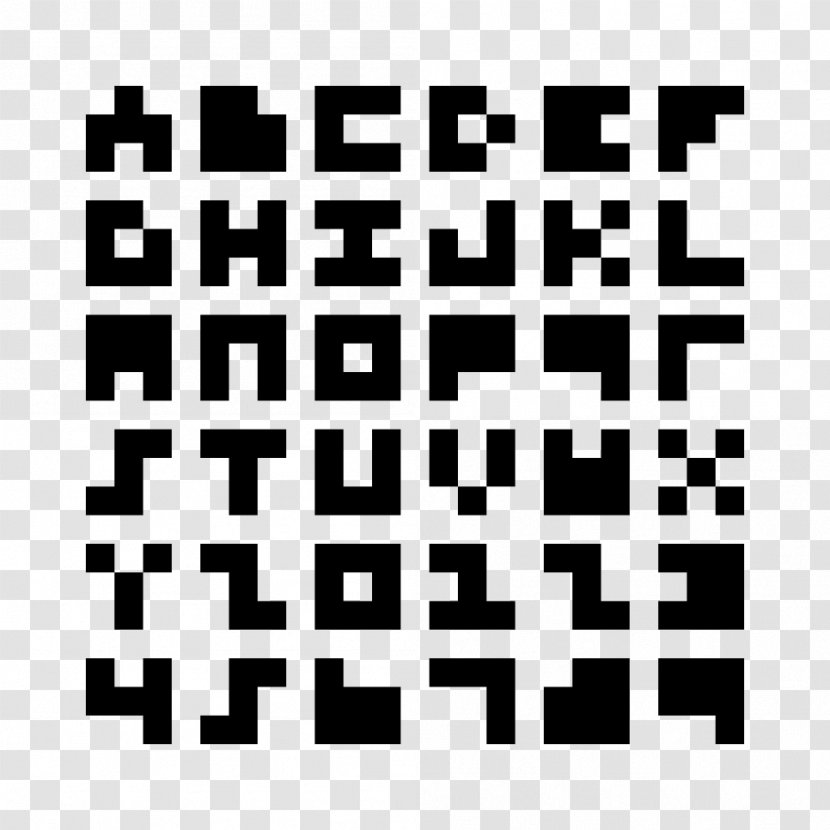 Typeface Minecraft 3x3 Font - Bit Transparent PNG
