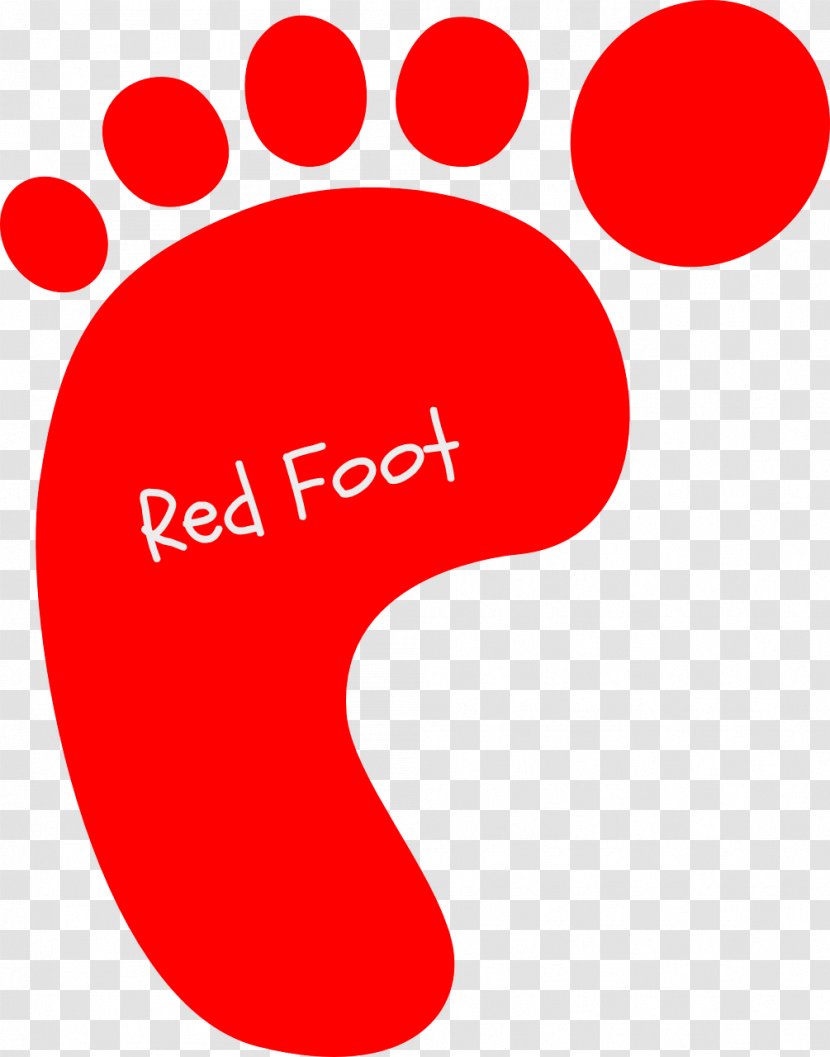 Footprint Clip Art - Red - Steps Transparent PNG