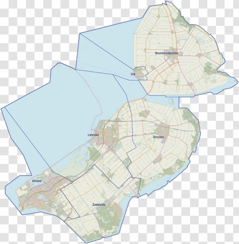 Noordoostpolder Provinces Of The Netherlands Urk IJsselmeer Dronten - Recreation - Map Transparent PNG