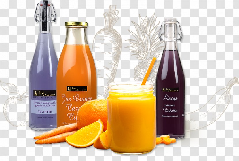 Orange Drink Juice Lemonade Non-alcoholic - Glass Bottle Transparent PNG